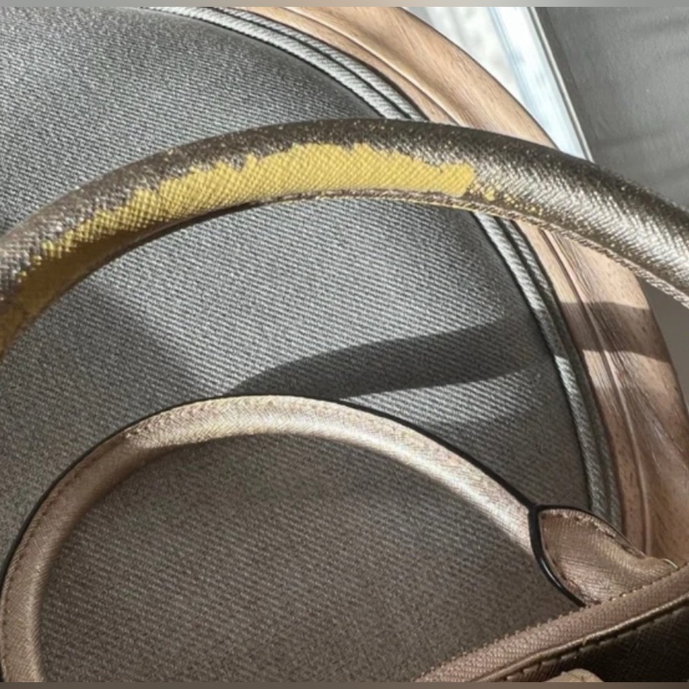 Michael Kors Gold Satchel Bag with Timeless Design - Picture 9 of 10